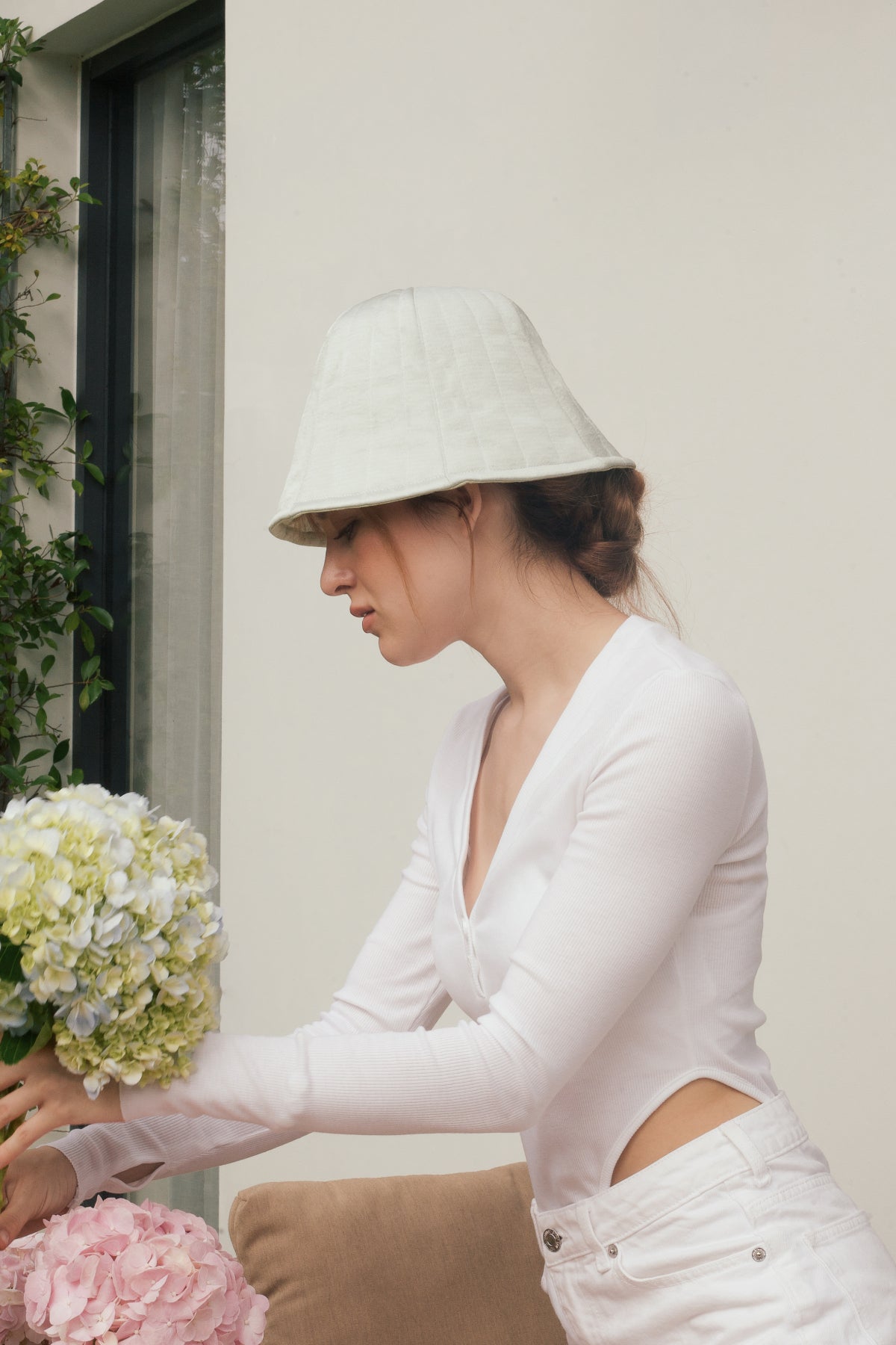 Vaud silk bucket hat