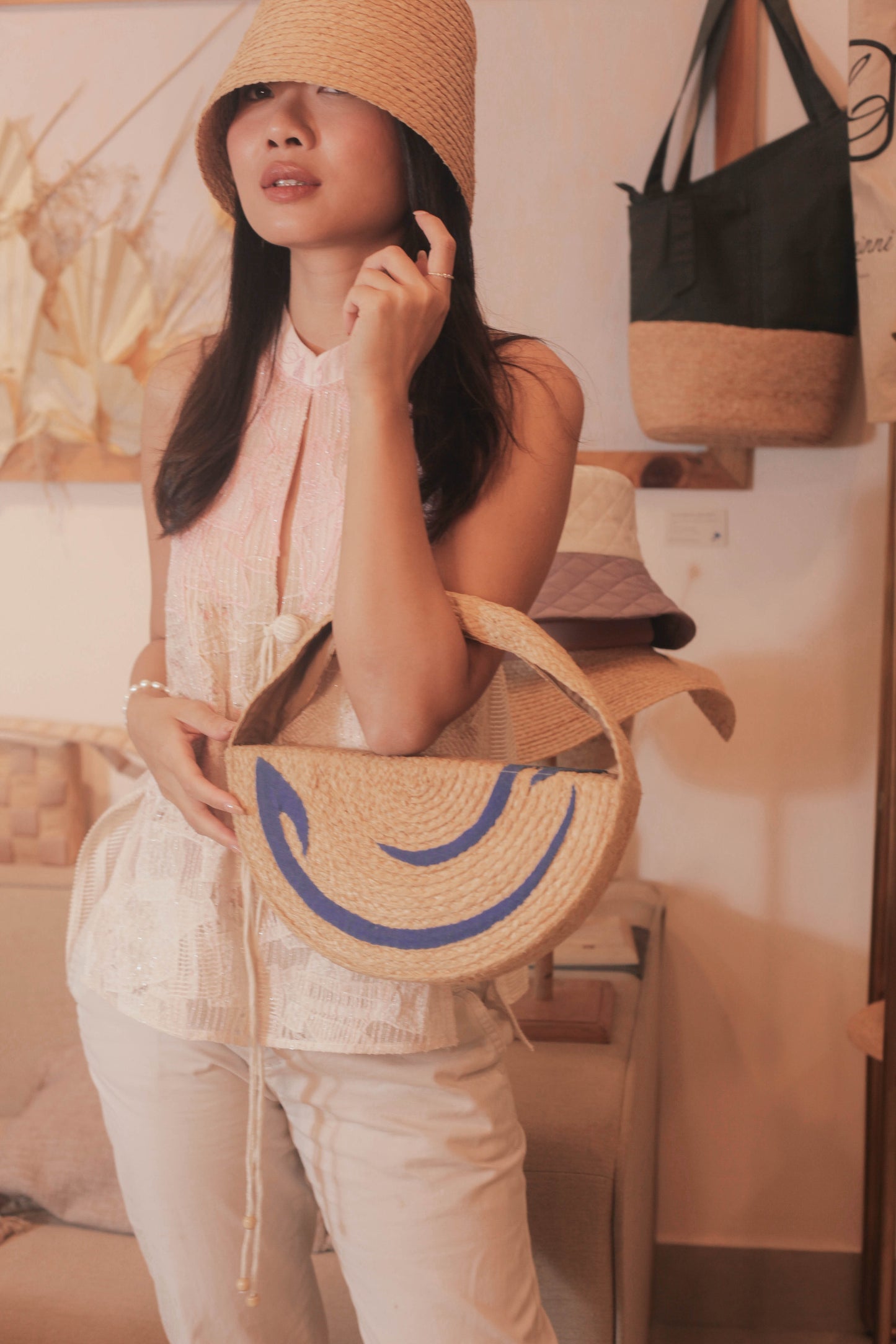 Cosmica raffia bag