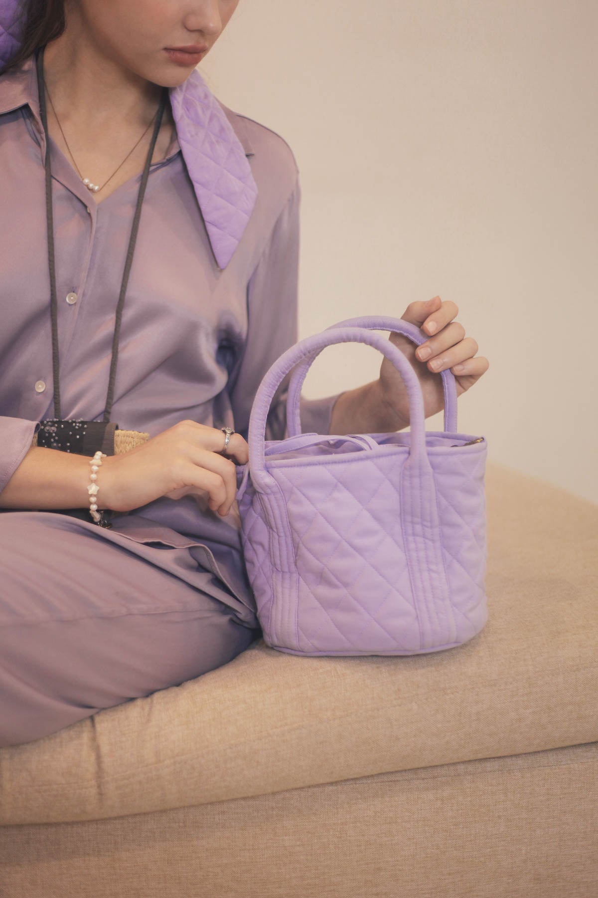 Bucket Cabas silk bag