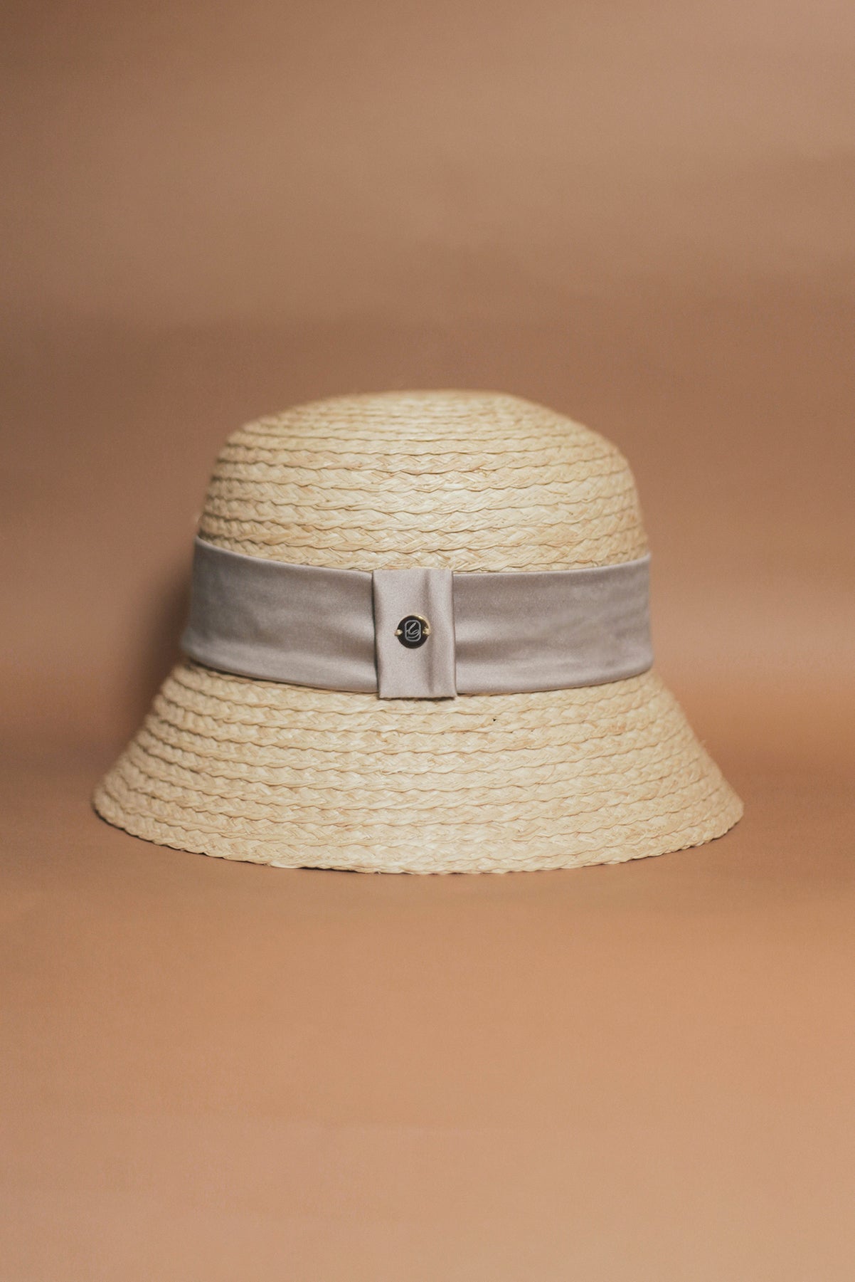Lucienne raffia cloche hat