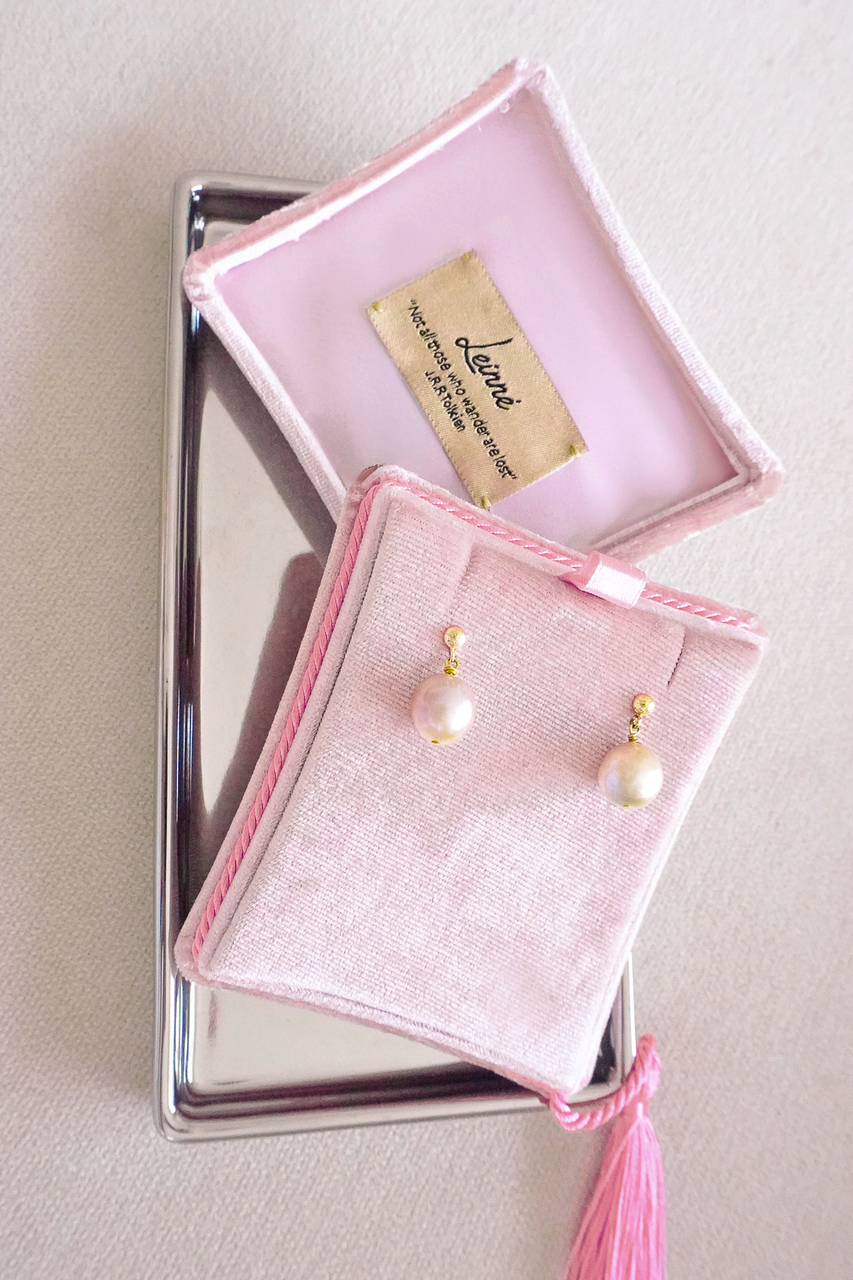 Boîte à bijoux en velours Leinné