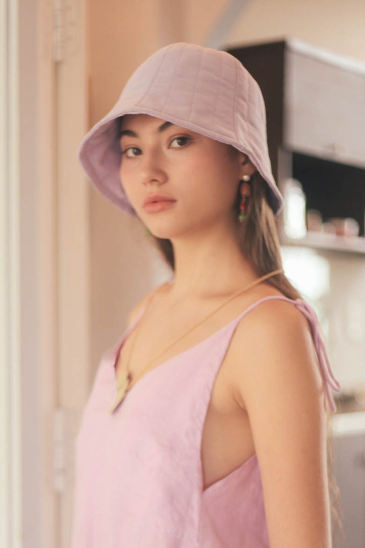 Vaud silk bucket hat