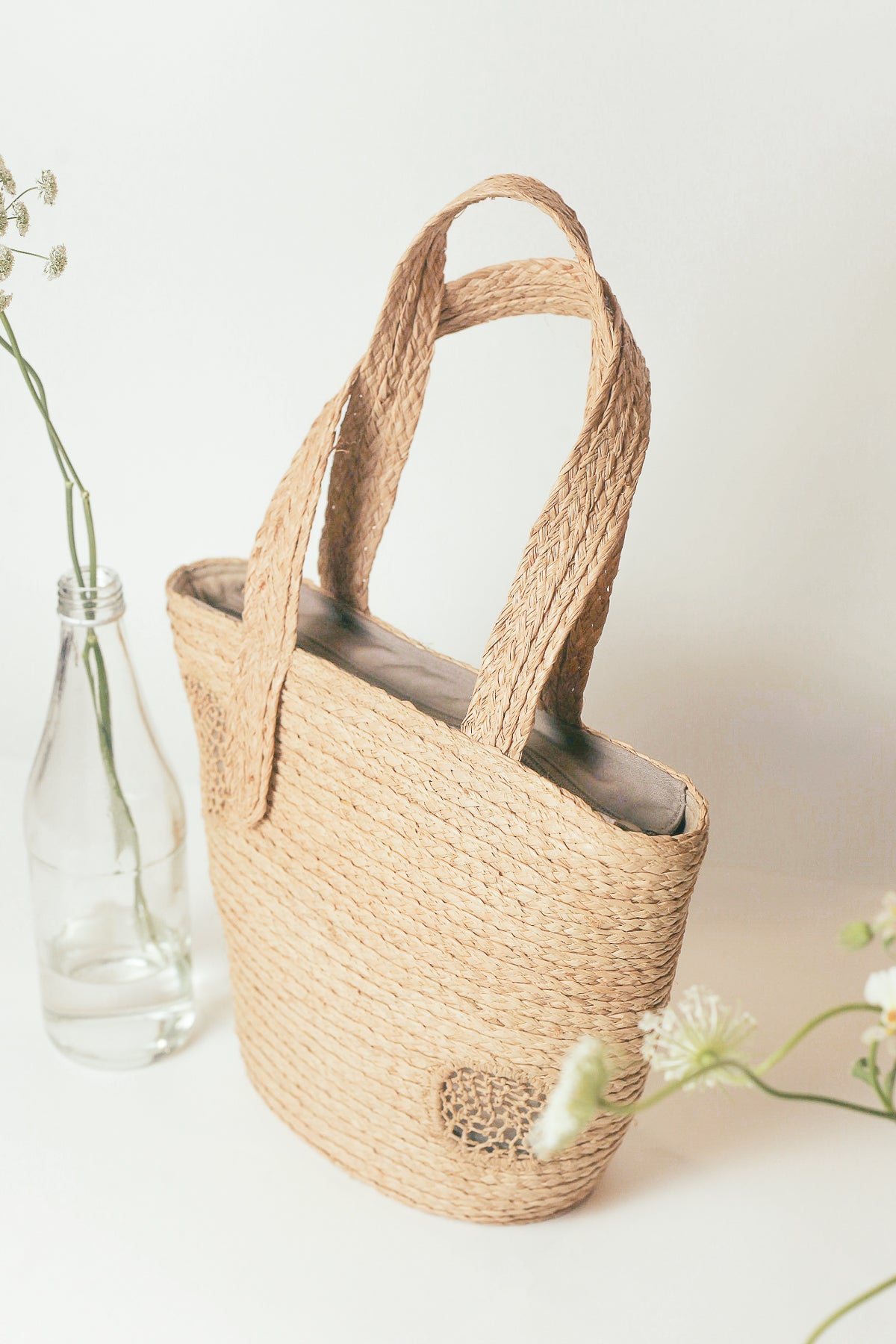 Sandra Mini raffia bag