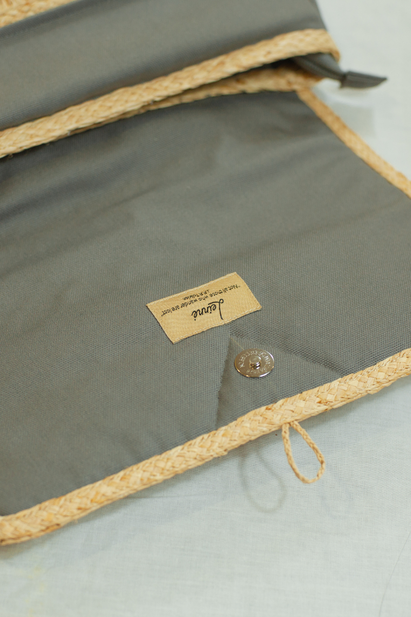 Habi Jumbo raffia backpack
