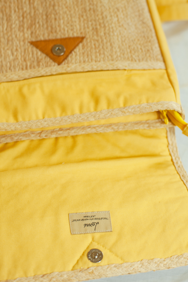 Habi Jumbo raffia backpack