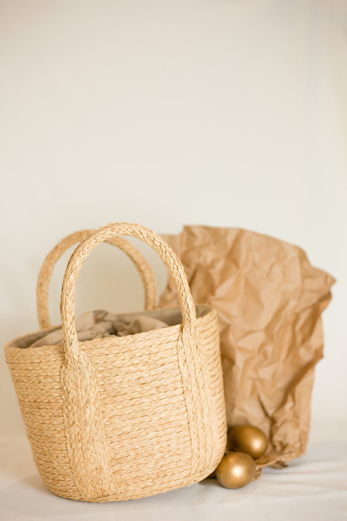 Bucket Cabas raffia bag