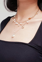 Charger l&#39;image dans la visionneuse de galerie, Long collier de chaîne Monique de perle et plaquée or