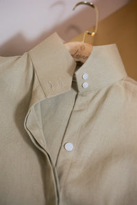 Robe de chemise en lin à manches longues Aelia
