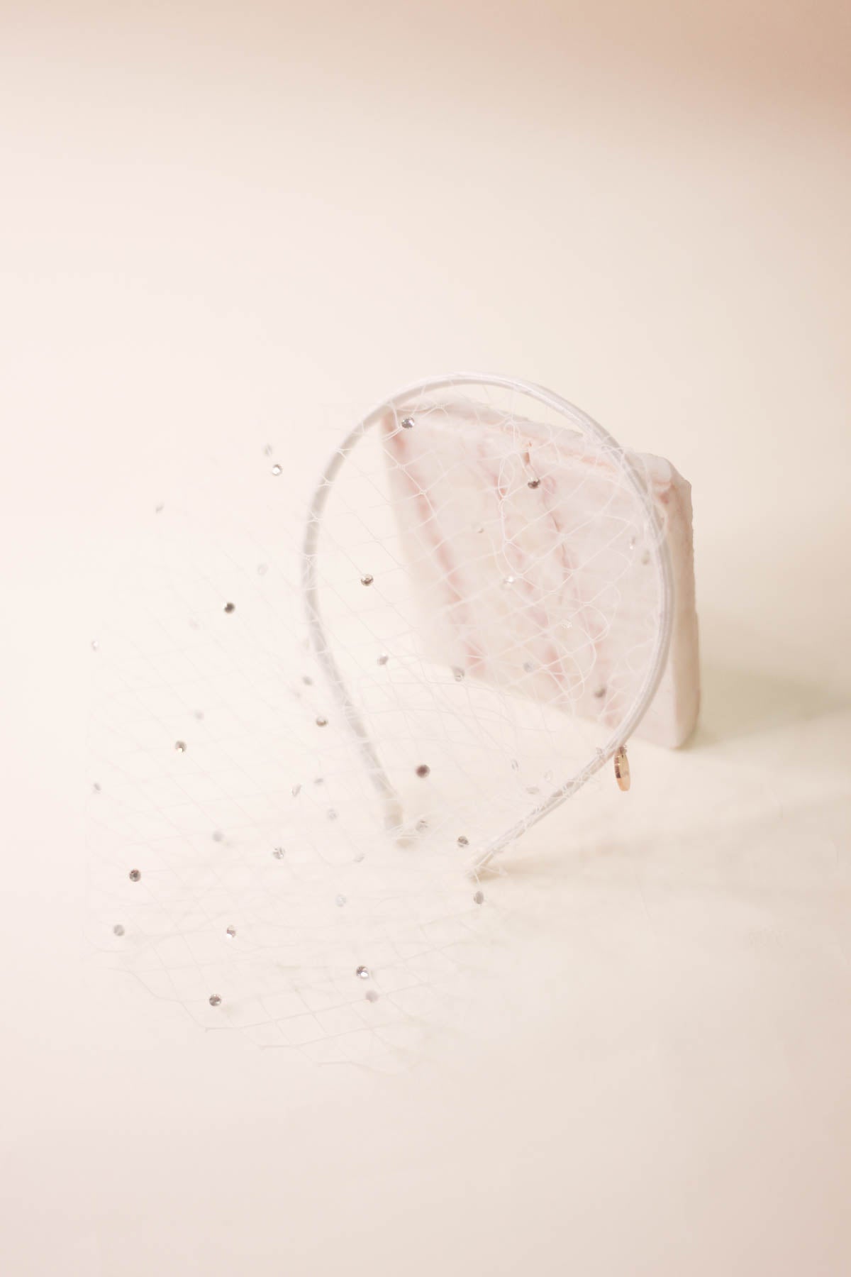 Anna birdcage veil headband