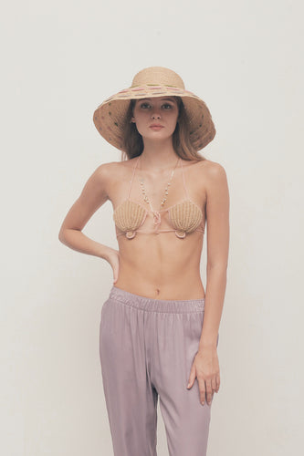 Soutien-gorge et culotte tissés à la main