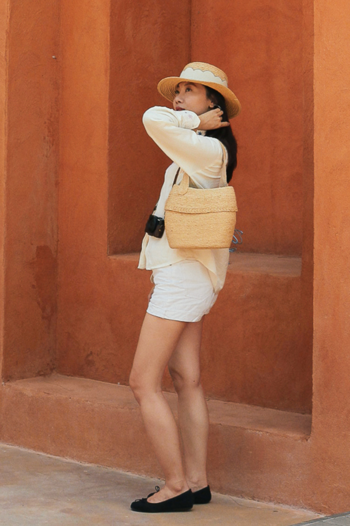 Verso raffia bag single cross handle Jane Birkin inspiration