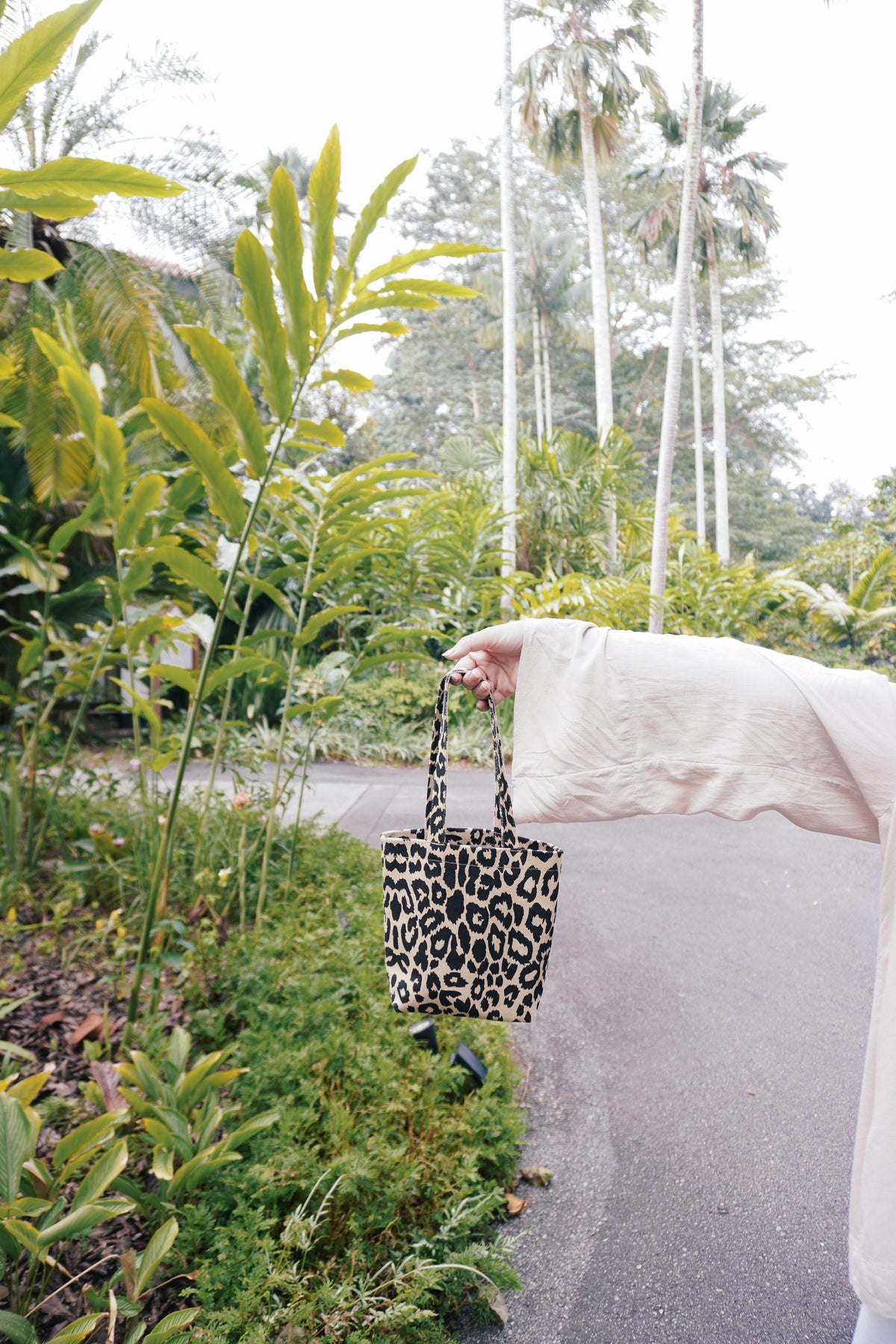Fauve leopard mini tote bag