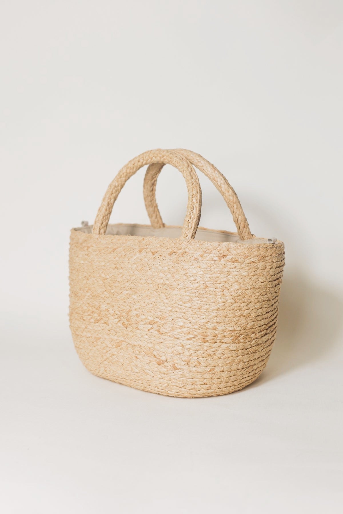 Ray raffia bucket bag