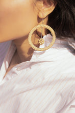 Load image into Gallery viewer, Ivy hoop drop earrings