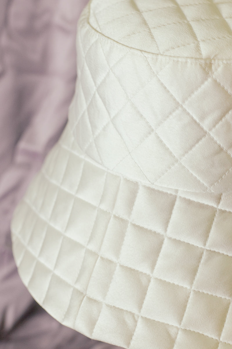 Losange silk hand-quilted hat