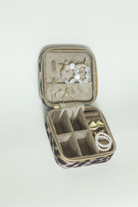 Brown leopard jewelry box