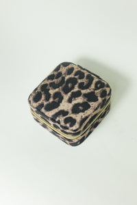 Brown leopard jewelry box