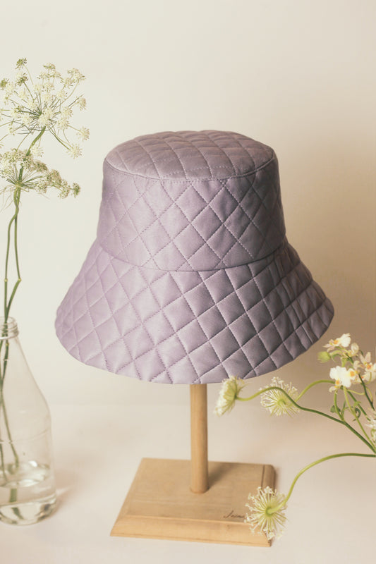 Losange silk hand-quilted hat
