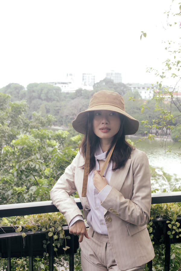 Lu downturn brim cotton hat