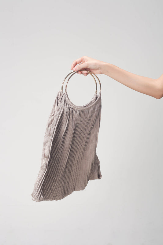 Mala silk bag in khaki leopard print