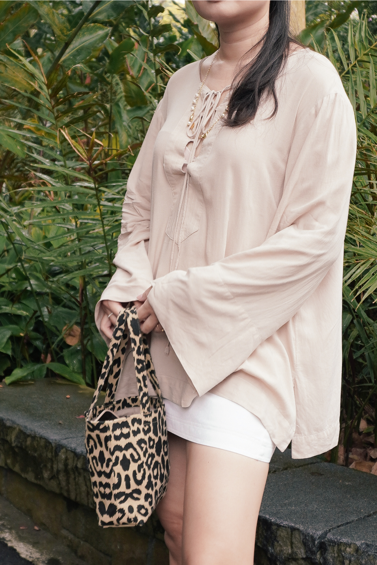 Fauve leopard mini tote bag
