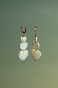 Mira triple hearts earrings