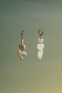 Mira triple hearts earrings