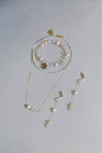 Charger l&#39;image dans la visionneuse de galerie, Boucles d&#39;oreilles pendantes morganites et perles