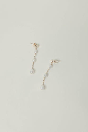 Pearl by the Yard long drop earrings