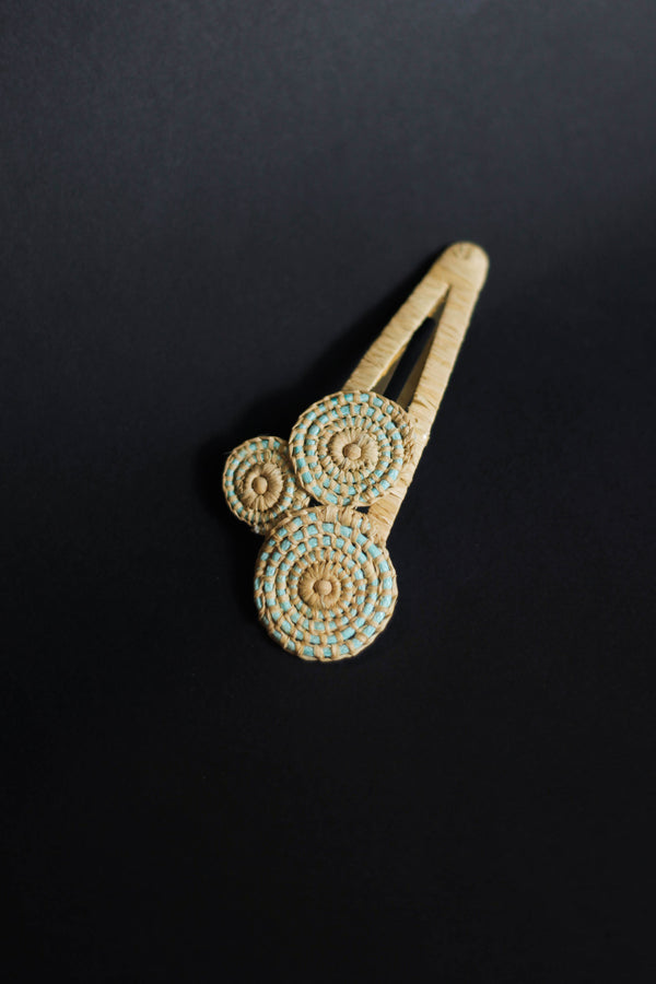 Pixeli raffia hair clip