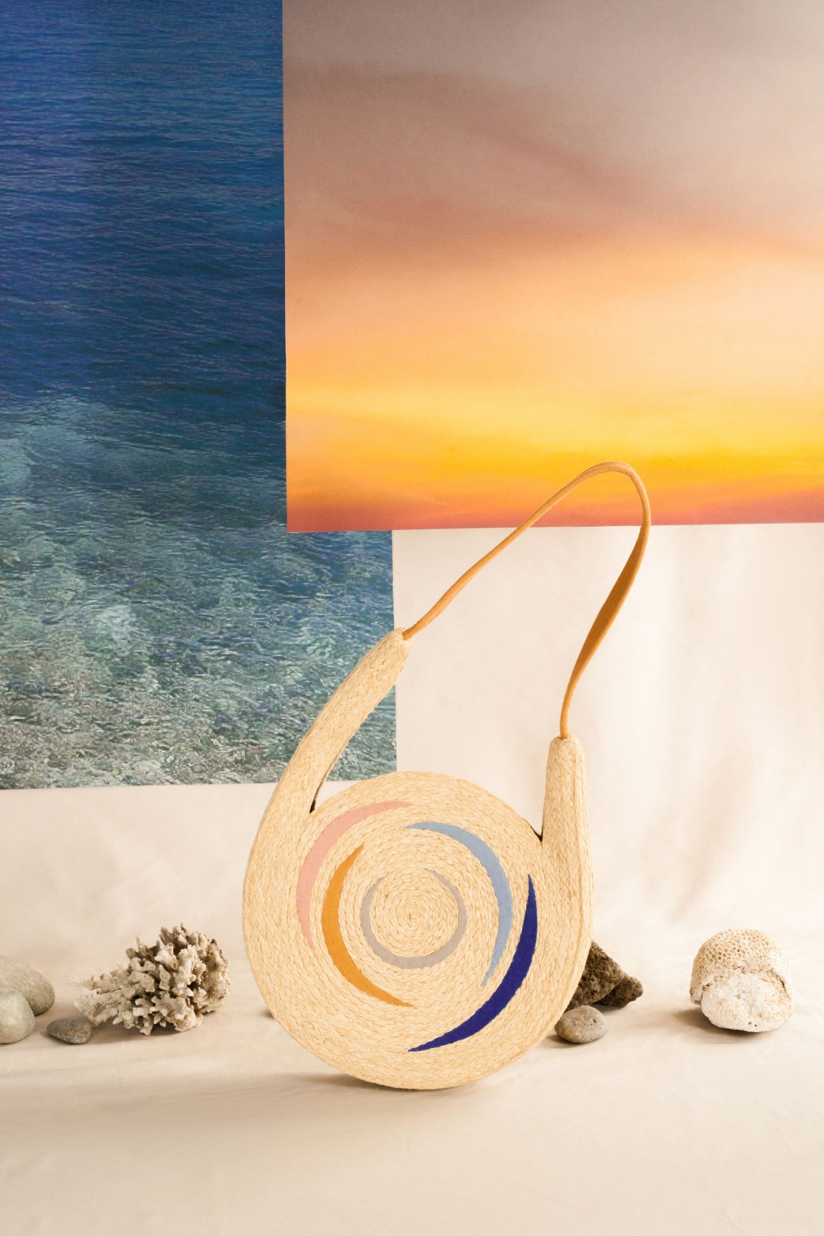 Serencio raffia bag