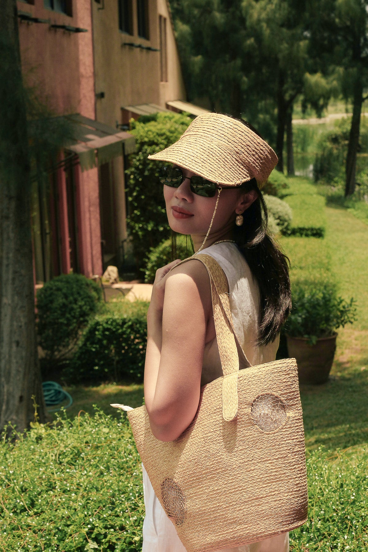 Sandra Classic raffia bag