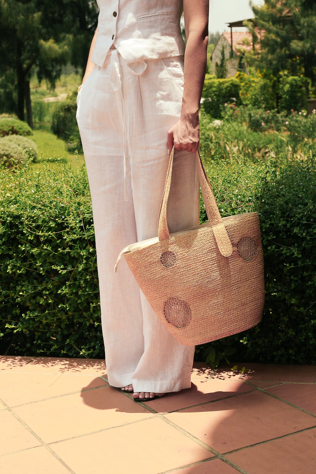 Sandra Classic raffia bag