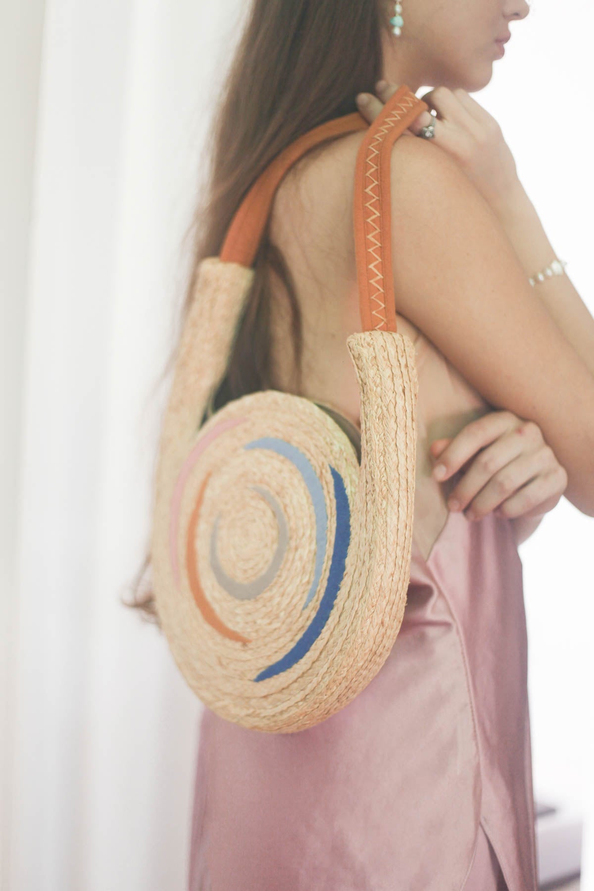 Serencio raffia bag