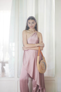 Gaia dusty rose silk set