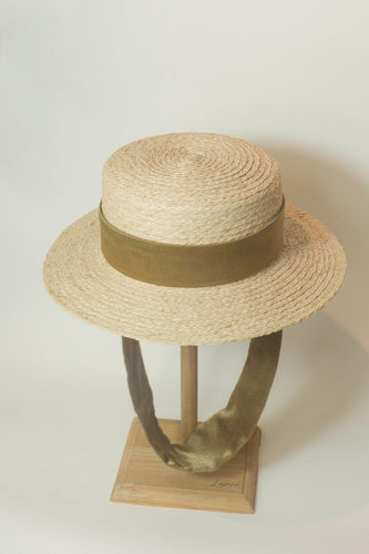 Chapeau canotier Yoyo en raphia