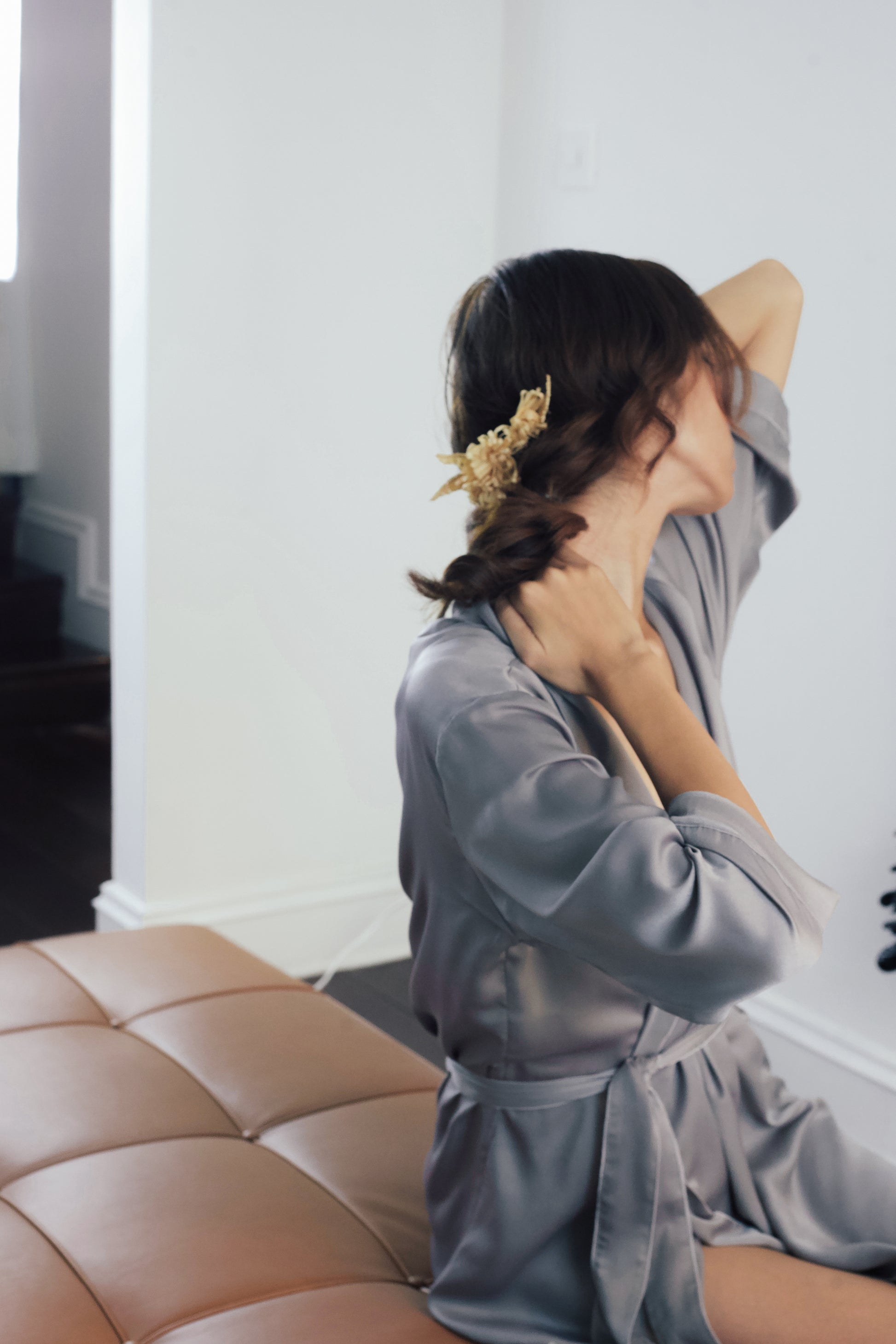 Reflective Pace - Resort 2020, Eco luxury, Amytis hair slide, Raffia