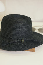 Load image into Gallery viewer, Anh black raffia hat for men