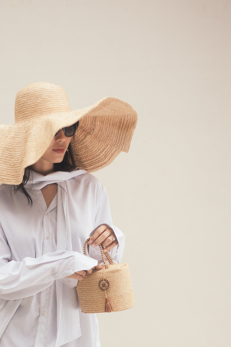Berlodge raffia mini bag