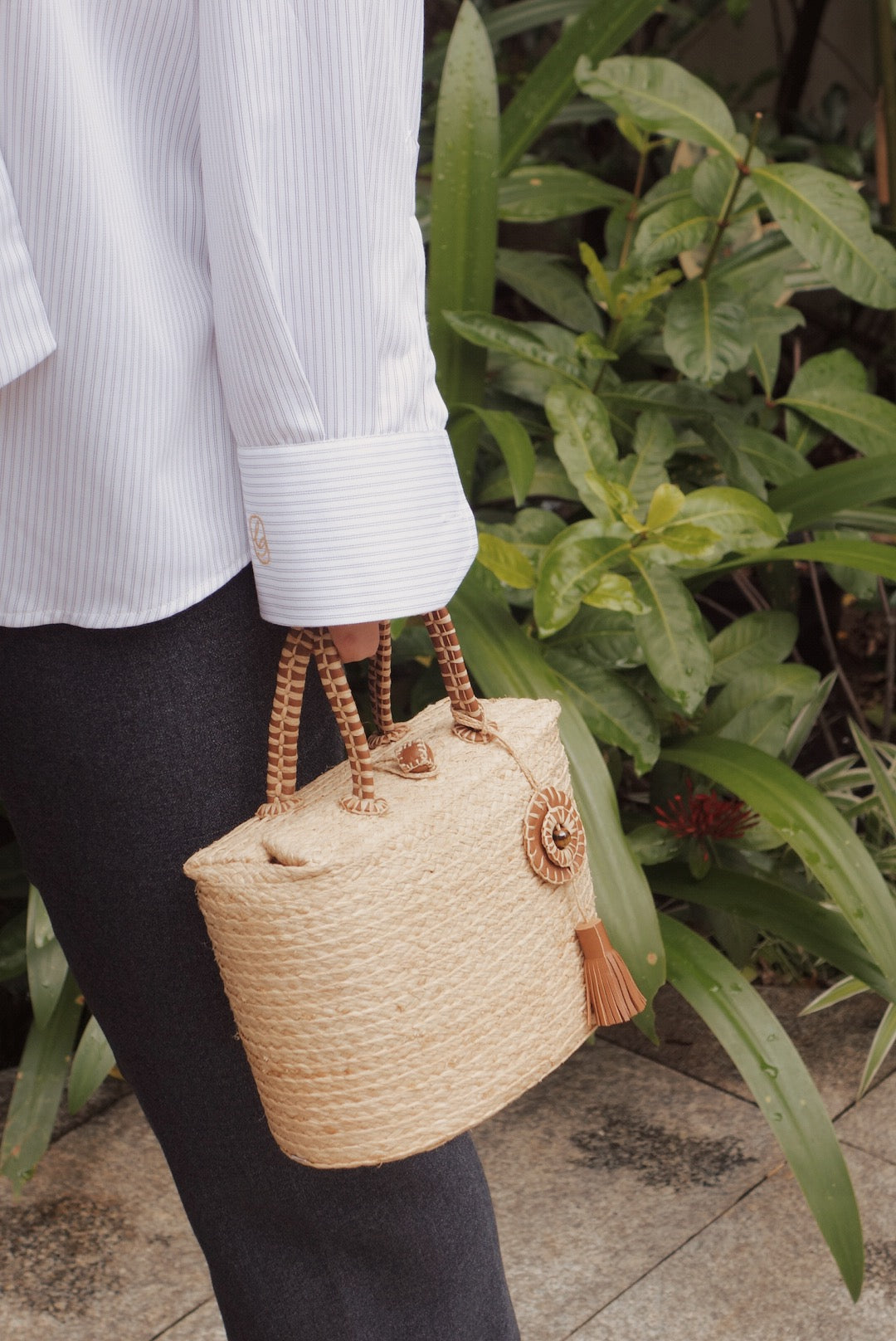 Berlodge raffia mini bag