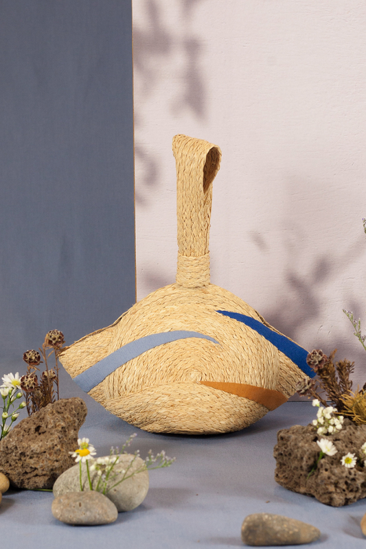 Midi Festa raffia bag