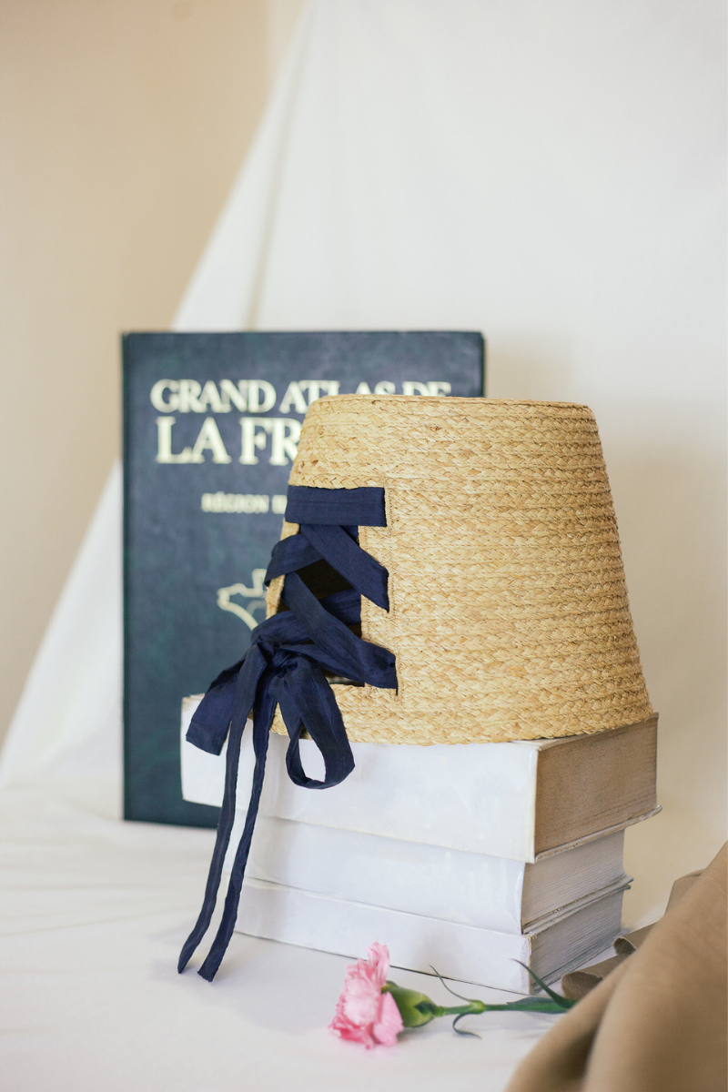 Chapeau de seau à bord raffia