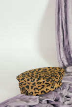 Charger l&#39;image dans la visionneuse de galerie, Leopard beret in cotton and layered mesh