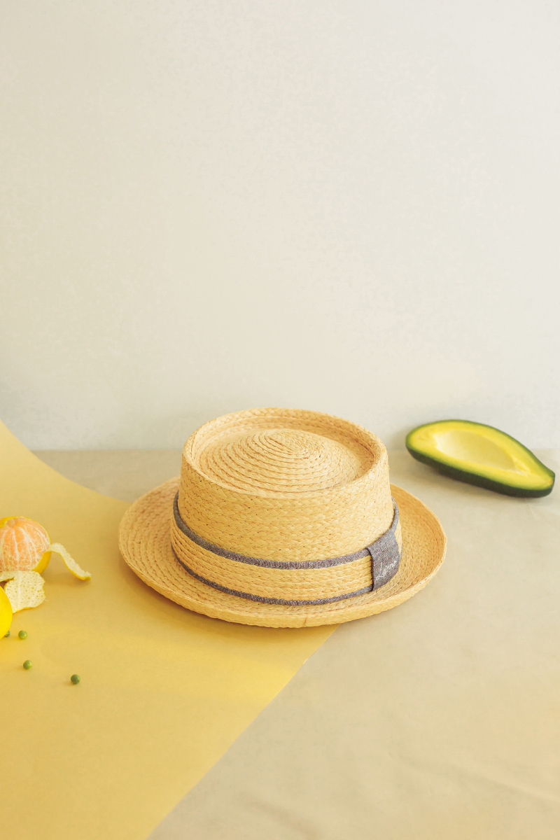 Merlier Coast Urban raffia straw short brim hat
