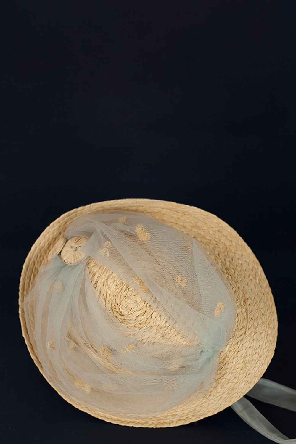 Biaca, Fascinator, Reflective Pace - Resort 2020 Raffia, Polyester nylon mesh, Eco luxury